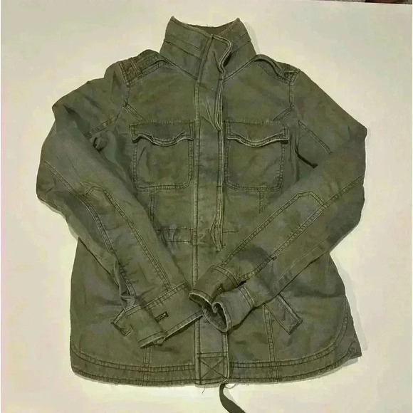 Abercrombie and Fitch Olive Green Military Jacket Size Small - Picture 1 of 4